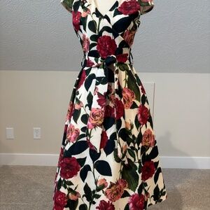 New With Tags! Dawn Dress in Burgundy Floral XS